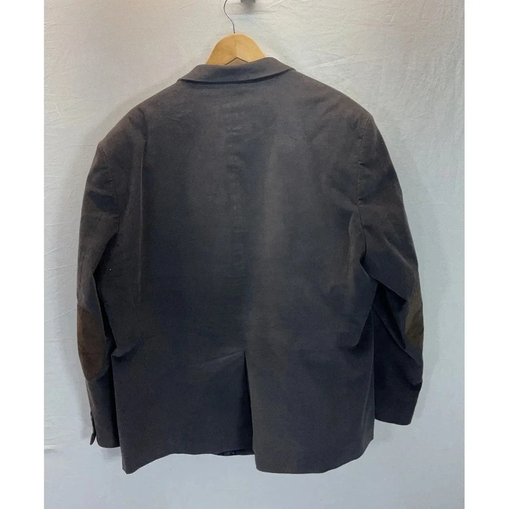 Ralph Lauren Black Label Mens Corduroy Gray Blazer Jacket Size 50R Arm patch gpa